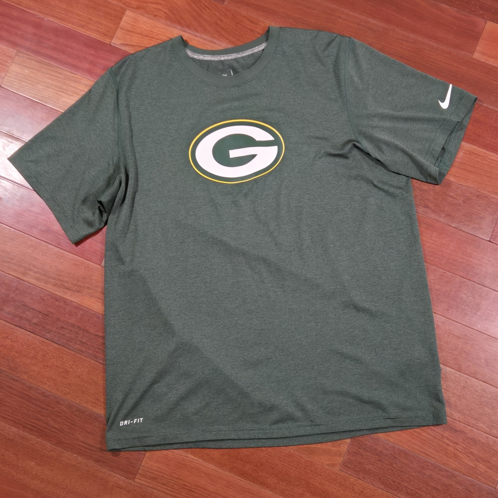 Nike NFL ONFIELD APPAREL Green Bay Packers Dri-FIT Short Sleeve Tee Mens Large